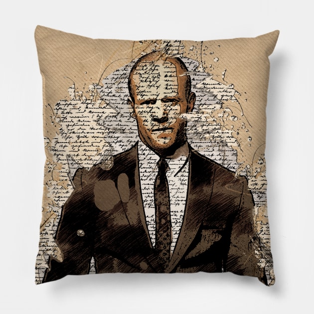 Jason - Vintage Style Art Portrait Pillow by Naumovski