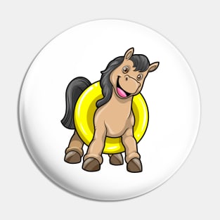 Horse at Beach with Swim ring Pin