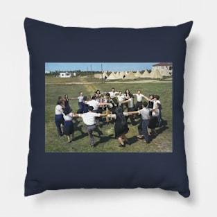 Israel, Kibbutz Dalia. Dancing the Hora Pillow