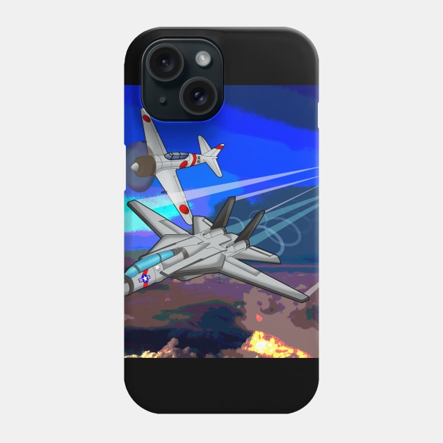 Tomcat Chasing Zero Phone Case by lytebound