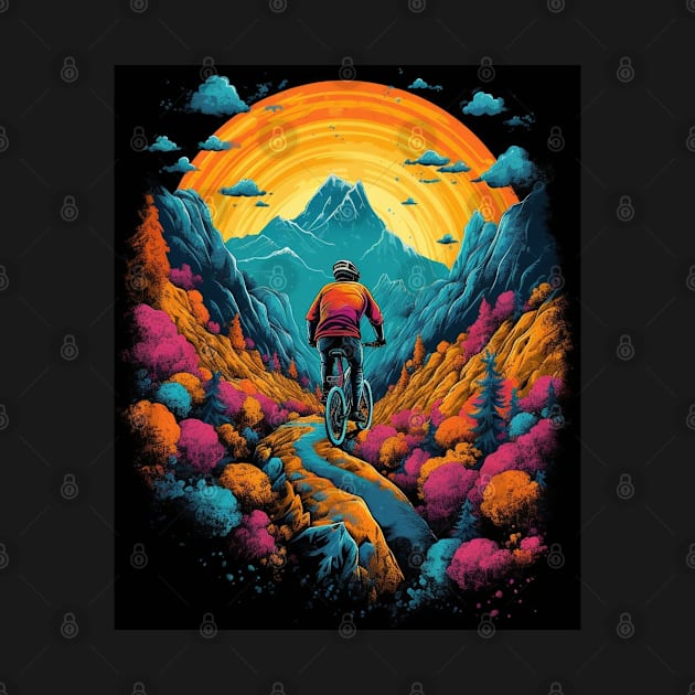 mountain biker by Sanzida Design