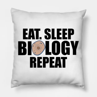 Biology - Eat Sleep Biology Repeat Pillow