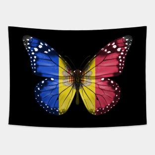 Andorran Flag  Butterfly - Gift for Andorran From Andorra Tapestry