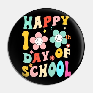 Happy 100 Days Of School Groovy 100Th Day School Teacher Kid Pin