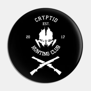 Cryptid Hunting Club (White) Pin