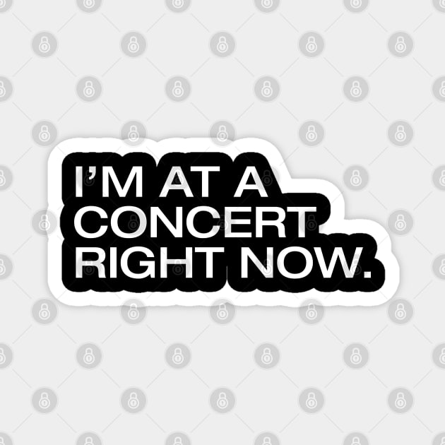 I'm At A Concert Right Now Magnet by Litehouse Tees