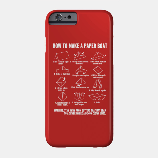 how to make a paperboat it pennywise phone case teepublic