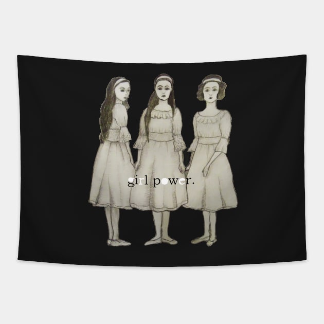 Girl power Tapestry by Kuhtina