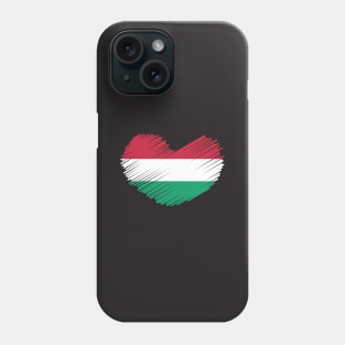 Hungary Heart Design Flag Phone Case