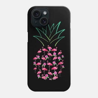 Pink Flamingo Pineapple Phone Case