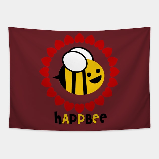 Happy bee Tapestry by SpassmitShirts