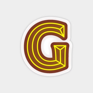 Letter G Letter Art Magnet