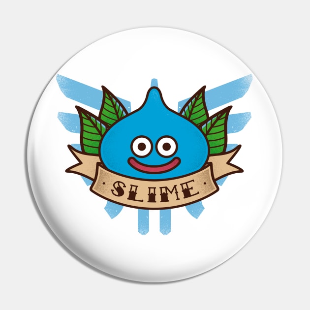 Slime Quest Traditional Tattoo Pin by Alundrart