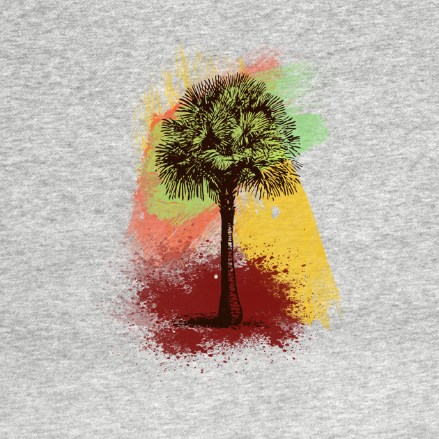 Palm Tree Paint Brushes Abstract Summer Palm Tree Kids Hoodie