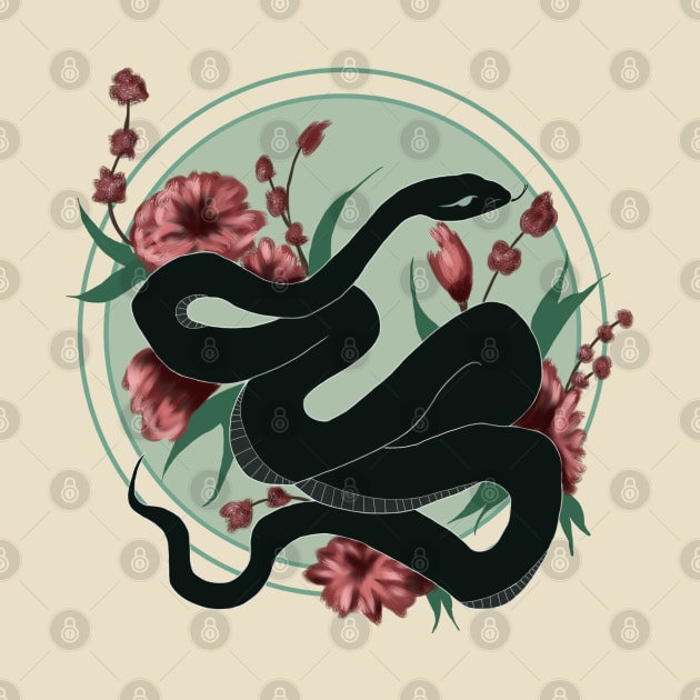 Floral snake by Courteney Valentine