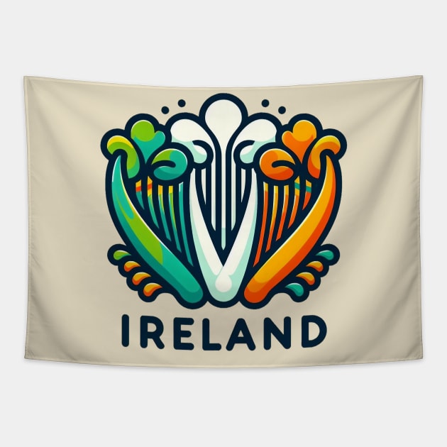 Irish Harp Tapestry by BukovskyART