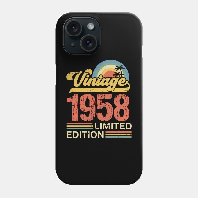 Retro vintage 1958 limited edition Phone Case by Crafty Pirate 