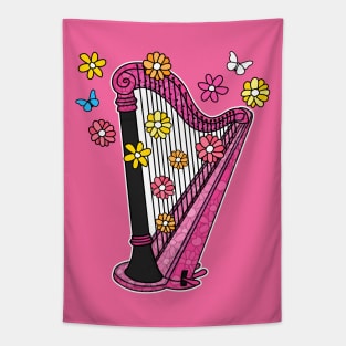 Mothers Day Harp Mom Female Harpist Tapestry