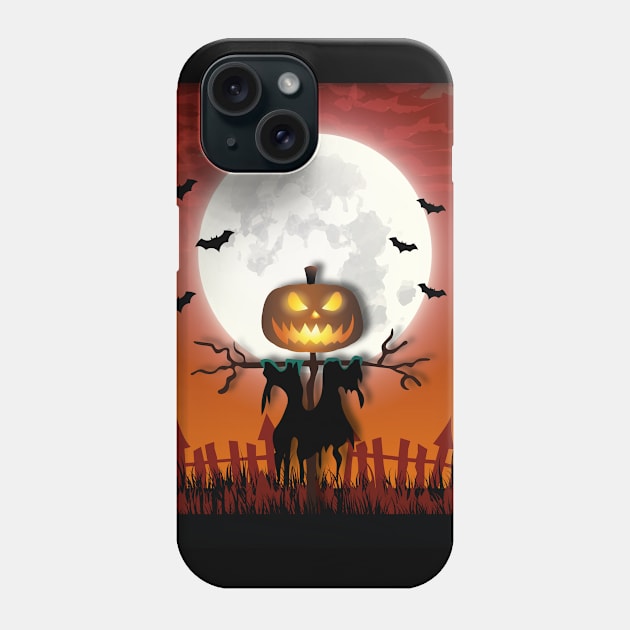 Vintage Halloween Scarecrow T Shirt Phone Case by LetsBeginDesigns