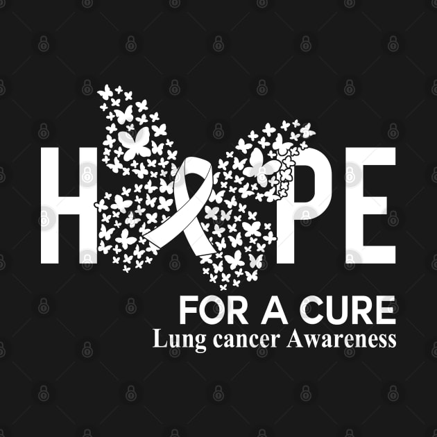 Hope For A Cure Butterfly Gift Lung cancer 2 by HomerNewbergereq