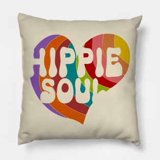 Hippie Soul 60s sixtees vintage retro heart Pillow