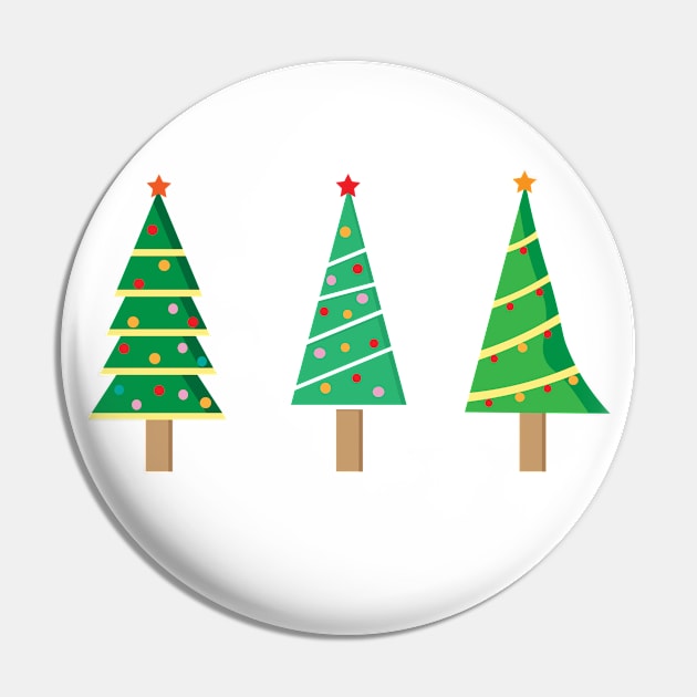 Festive Whispers Christmas Tree Pin by letzdoodle