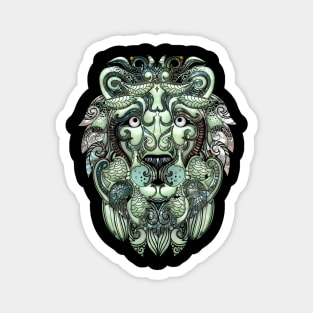 Awesome lion on a dreamcatcher Magnet