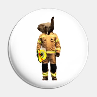 Elephant Firefighter Pin