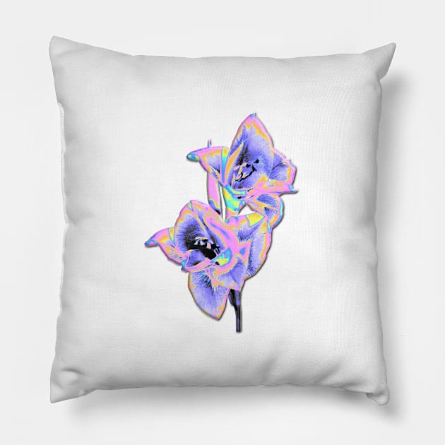 Lavender Gladiola Pillow by dinaaaaaah