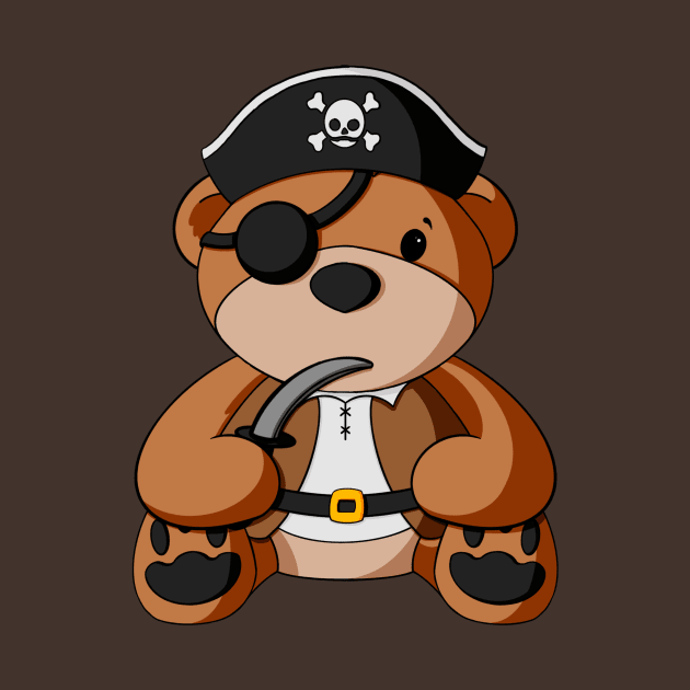 Pirate Teddy Bear by Alisha Ober Designs