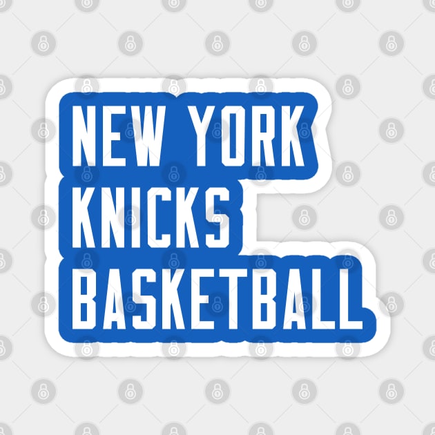 Knicks Basketball Magnet by Buff Geeks Art