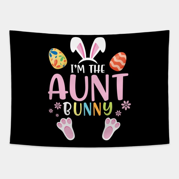 Flower Eggs Happy Easter Day To Me You I'm The Aunt Bunny Tapestry by Cowan79