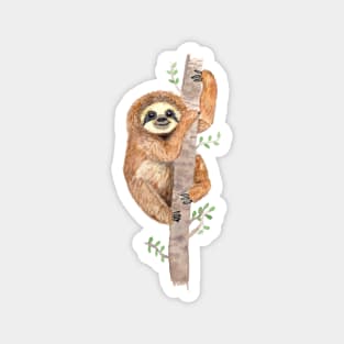 Sloth | Cute | Watercolor Magnet