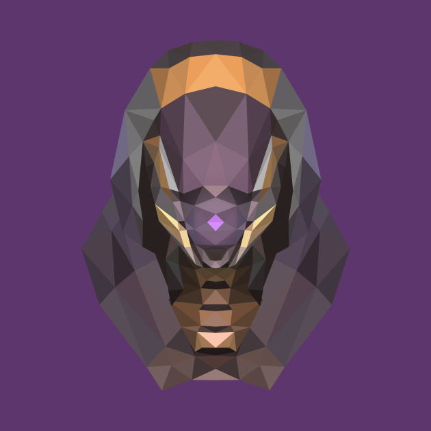 Low Poly Tali Mass Effect Mass Effect Pin Teepublic 