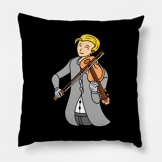 Violinist boy Pillow by Andrew Hau