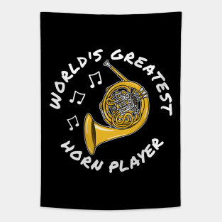 World's Greatest Horn Player French Horn Brass Musician Tapestry