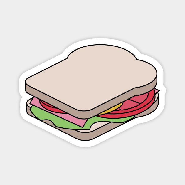 Unexploded Sandwich Diagram Magnet by ColinKinnis
