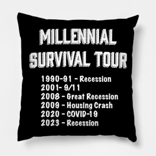 Millennial Survivor Tour Date Pillow