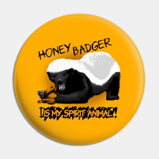 Honey Badger Meme, dark text Pin