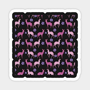 Pink Deer Pattern Magnet