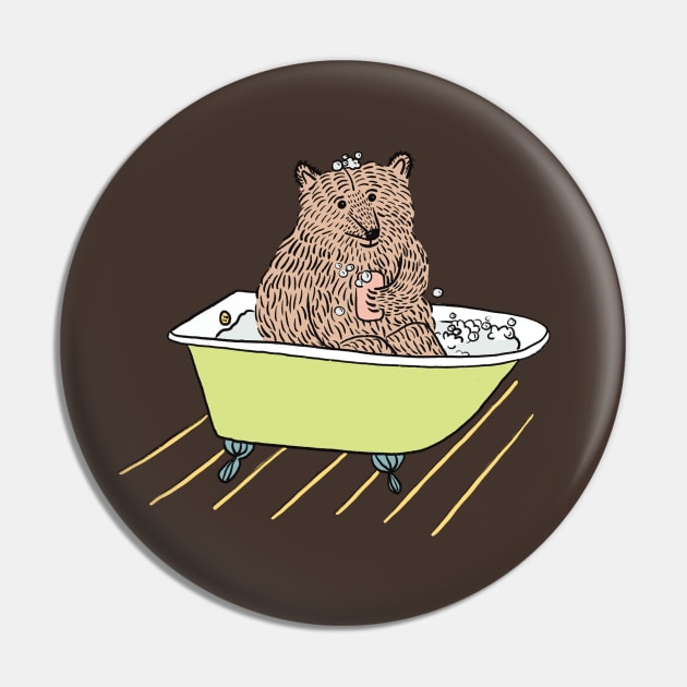 Bear Bathtime Pin by Das Brooklyn