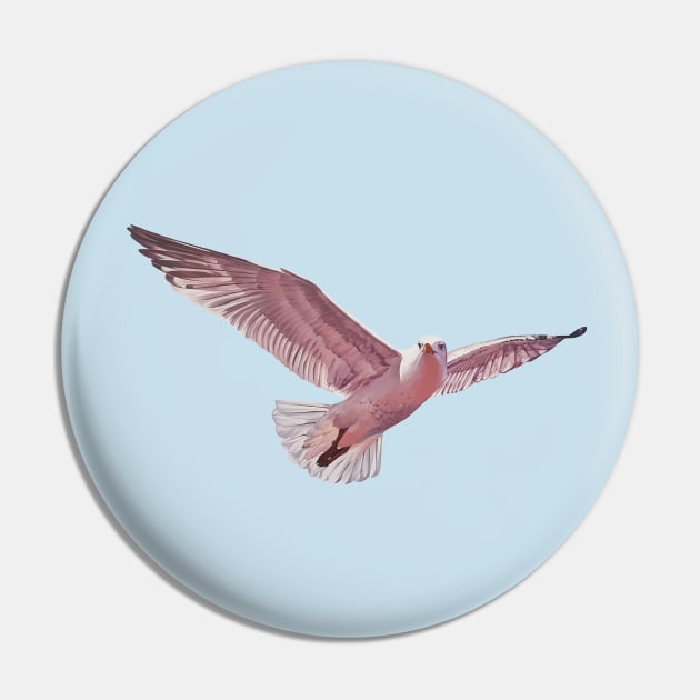 Pink Gull 2 - herring gull painting (no background) Pin by EmilyBickell