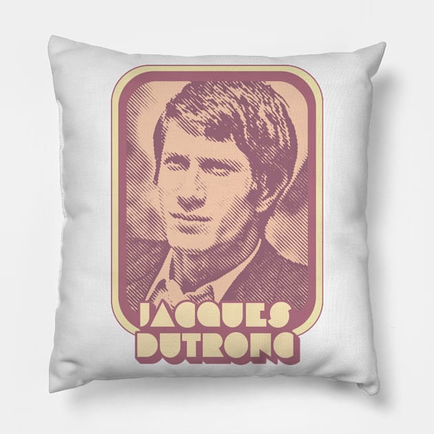 Jacques Dutronc / Retro Francophile Design Pillow by DankFutura