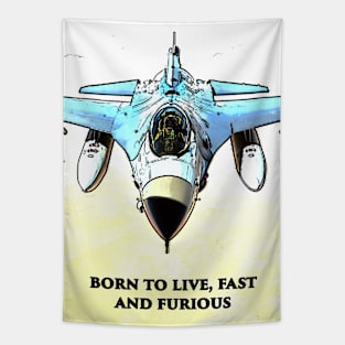 Fighter Jet Born P12 Tapestry