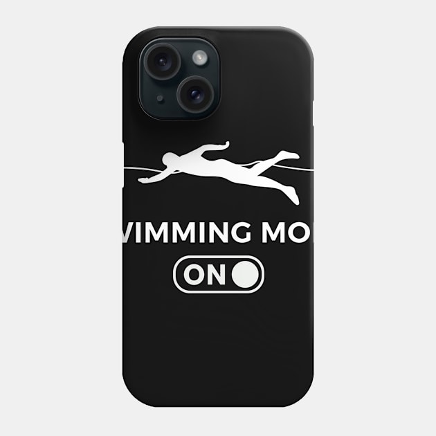 Swimming Mode On Swimmer Gift Phone Case by petervanderwalk