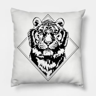 Tiger Portrait Wild Animal lovers Zoo Keeper gift Pillow