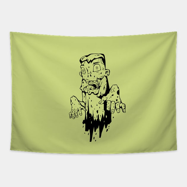 Zombie in comic book style Tapestry by BlackOwl