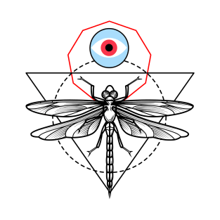 Occult Geometric Dragonfly T-Shirt