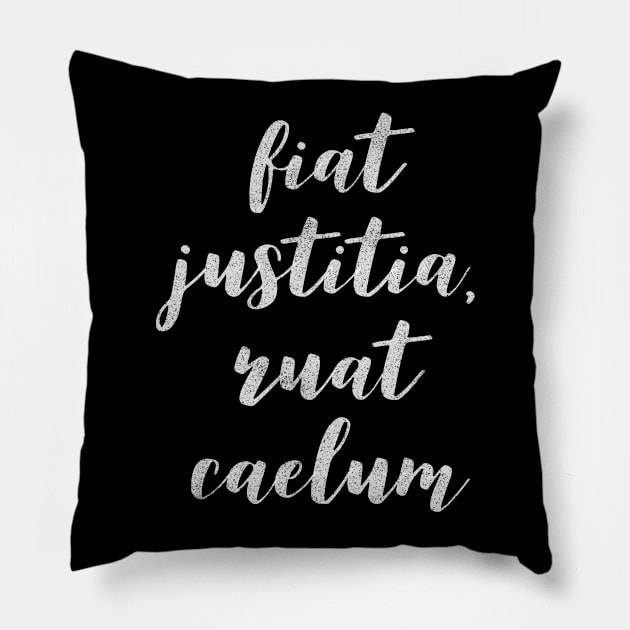 fiat justitia ruat caelum Pillow by mike11209