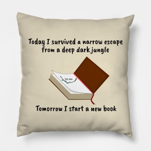 Books and Reading Exciting Jungle Escape Pillow